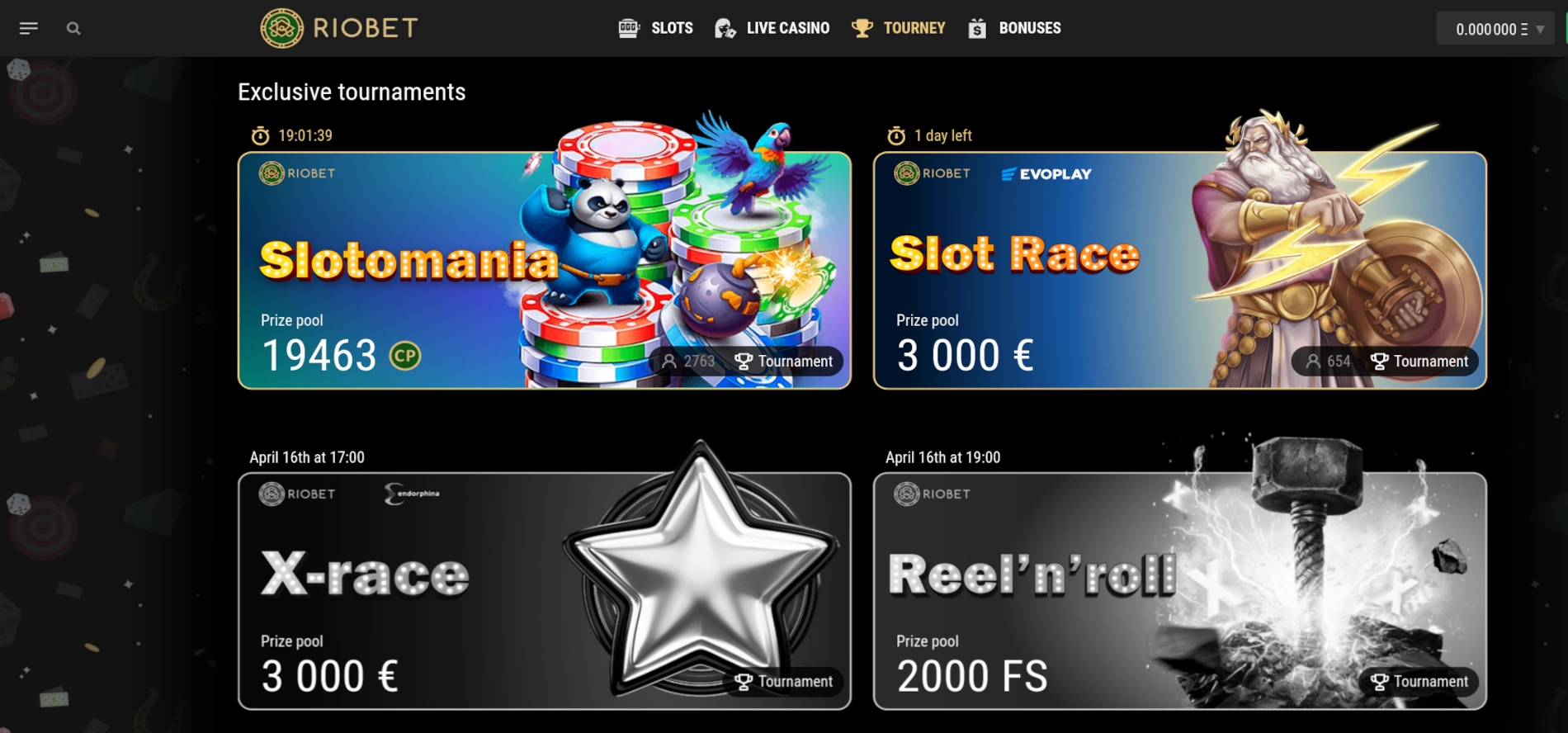 Riobet online casino tourney